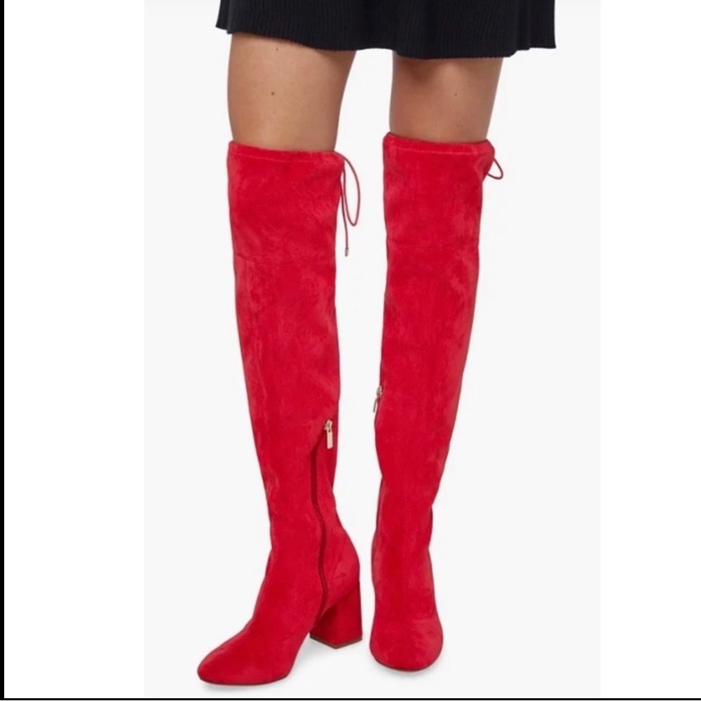 Over the knee Christmas boots